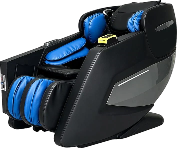 JYZ-SL Track massage chair with the airbag zones highlighted in blue