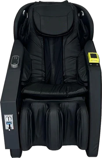 Front view of the chair with a customisable headrest